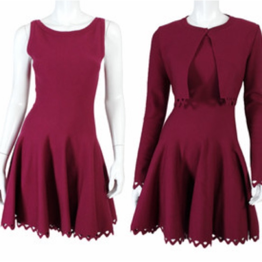 Alaia Burgundy Dress with Jacket